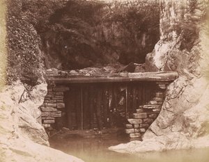 磨坊大坝，1855 年（照片） 作者 休·欧文