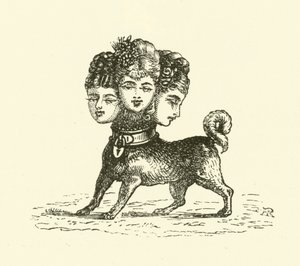 女性地狱犬（雕刻）