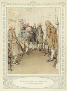 戈德史密斯的插图她弯腰征服 作者 Hugh Thomson