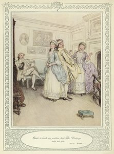 戈德史密斯的插图她弯腰征服 作者 Hugh Thomson