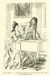 Mr Esmond...had Writ Verses for her, that she had Sung at the Harpsichord (engraving) 作者 休·汤姆森