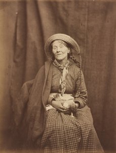 抱着一只死鸟的女人，萨里郡精神病院，约 1855 年（照片1855 年（照片） 作者 休·韦尔奇·戴蒙德