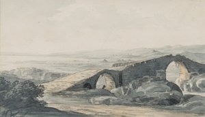 魔鬼桥望向大海，安达河，1818年（纸上wc）