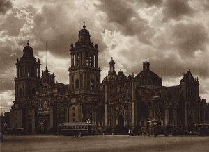 墨西哥：首都梅希科，La catedral（黑白照片） 作者 雨果·布雷默