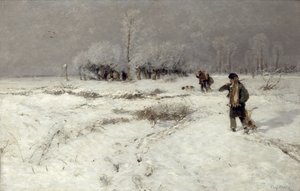 在雪中狩猎 作者 雨果·穆里格（Hugo Muhlig）