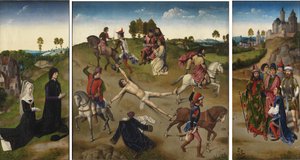 圣希波吕托斯三联画Mart难，1468年后 作者 雨果范德高斯