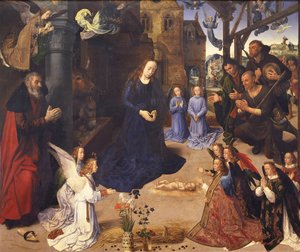 牧羊人的崇拜Portinari三联画，约1478年 作者 雨果范德高斯