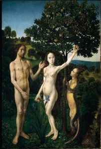 原本的捕鱼 详见二联画的一个面板。被称为 "根特的休格"（1440-1482）的雨果-凡-德-戈斯的画作。1479年后的作品。38,8x23厘米 维也纳。奥地利艺术史博物馆 作者 雨果范德高斯