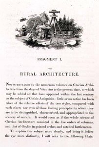 插图来自《风景园林的理论与实践片段》，出版。1816年（石印）