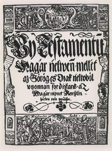 约翰西尔维斯特（John Sylvestre）在1541年的Sarvar-Ujsziget中用匈牙利语印制新约