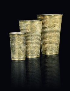 三个毕业的烧杯，大概是特兰西瓦尼亚，十七世纪中叶 作者 匈牙利学校