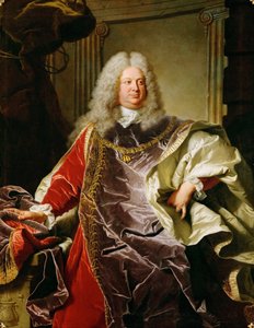 巴洛克风格：Philippe Louis, comte de Sinzendorf Neubourg - Portrait of Count Philipp Ludwig Wenzel von Sinzendorf (1671-1742) par Rigaud, Hyacinthe Francois Honore (1659-1743) 作者 风信子 Francois Rigaud