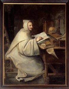 Trappe修道院院长Armand Jean Le Bouthillier de Rance（1626 - 1700）的全身画像。海辛特-里戈（1659-1743）的画作 作者 风信子 Francois Rigaud