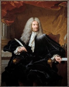 Louis Germain de Chauvelin (1685-1762), Marquis de Grosbois, 外交大臣和海豹卫队的肖像画 by Hyacinthe Rigaud (1659-1743) 1727 Sun。 1,11x1,46 m 图卢兹奥古斯丁博物馆 - Louis Germain de Ch 肖像 作者 风信子 Francois Rigaud