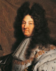 法国路易十四，又称路易大帝或太阳王（1638-1715）的画像，由扬辛特-里戈（1659-1743）绘制