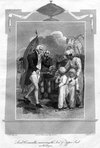 康沃利斯勋爵（Lord Cornwallis）1738-1805年将Tippoo Saib的儿子当作人质，1816年。