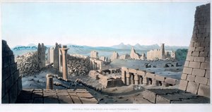 1820年埃及卡纳克大神庙遗址的全景