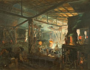 法国，铸造厂，约 1864 年（布面油画）