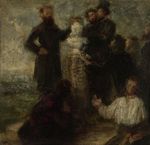 致敬德拉克洛瓦，1863-64 作者 伊格纳斯·亨利·让·范坦·拉图尔