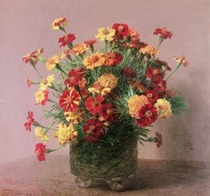 印度康乃馨，1893年 作者 伊格纳斯·亨利·让·范坦·拉图尔