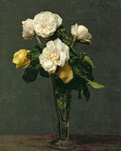 香槟长笛中的玫瑰，1873年