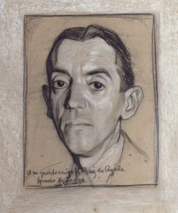 RETRATO DE RAMON PEREZ DE AYALA (1888–1962) ESCRITOR Y PERIODISTA ESPAÑOL – DIBUJO – GENERACION DE 1914 作者 伊格纳西奥·祖洛加（Ignacio Zuloaga）