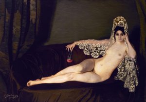 康乃馨裸像，1915年，布面油画，131×184厘米，AS00820