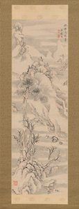 郭仲舒风格的冬季风景，18世纪末。 作者 池之针