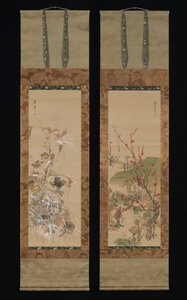 四季的花和鸟，19世纪中期。 作者 池田科森