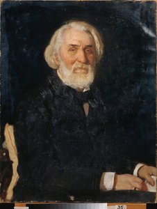 作家伊万-谢尔盖耶维奇-屠格涅夫肖像 作者 Ilya Efimovich Repin