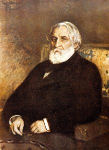 伊万·谢尔盖维奇·屠格涅夫的肖像（1818-83）（布面油画） 作者 Ilya Efimovich Repin