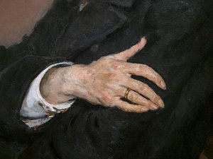 帕维尔-米哈伊洛维奇-特列季亚科夫肖像（细节） 作者 伊利亚·叶菲莫维奇·列宾