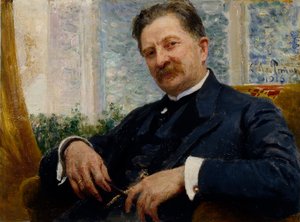 YM Vengerov肖像，1916年 作者 伊利亚·叶菲莫维奇·列宾