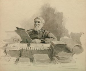 作者肖像德米特里·格里戈罗维奇1822-1899，1894年 作者 伊利亚·叶菲莫维奇·列宾