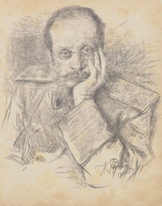 作曲家塞萨尔·安东诺维奇·崔（CésarAntonovich Cui）1835-1918年的肖像，1900年。 作者 伊利亚·叶菲莫维奇·列宾