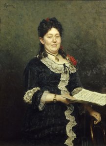歌剧歌手亚历山德拉·莫拉斯的肖像1845-1929，1883年 作者 伊利亚·叶菲莫维奇·列宾