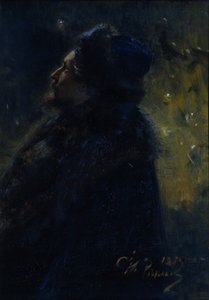 萨德科。艺术家肖像维克多·瓦斯涅佐夫（Viktor Vasnetsov）1848-1926，1875年 作者 伊利亚·叶菲莫维奇·列宾