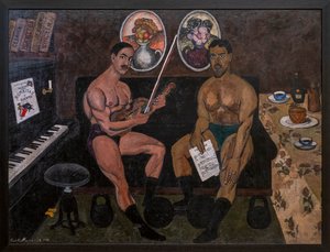 自画像和 Pyotr Konchalovsky 肖像