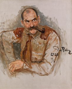 艺术家Akseli Gallen-Kallela的肖像，1865-1931，1920。 作者 伊利亚·叶菲莫维奇·列宾