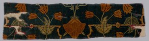 一块地毯的碎片，1600-1650。 作者 帝国制造厂