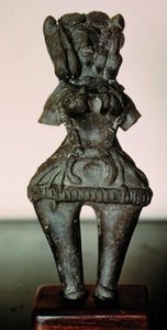 母神像，Mauryan，来自北方邦（石头）。 作者 印度人