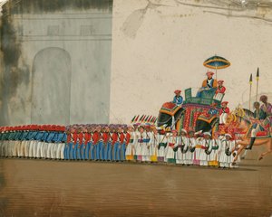 苏丹骑象c。 1800 作者 印度艺术