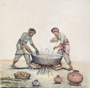 AS10 Vol.52 ff.6 4972 Cat.201 i-iv 制糖，孟买，约 1873 年（纸上水彩画） 作者 印度学校