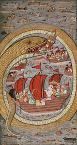 吞噬皇家舰队的毒蛇，约1670-1690年 作者 印度学校