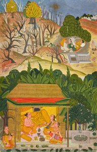 夏季一个月，来自巴拉马萨的作品集，约1750年 作者 印度学校