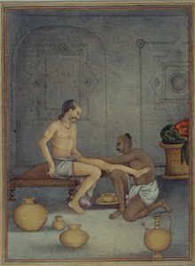 Add 27255 fol.208v 一个男人和他的 Ghulam 仆人，选自詹姆斯-斯金纳上校（1778-1841 年）1825 年编撰的《Tashrih al-aqvam》（纸面水粉画） 作者 印度学校