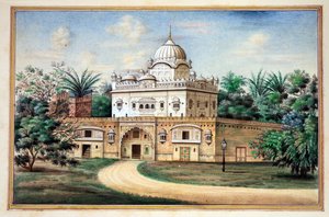 Akali Temple Amritsar，来自旁遮普王国，其统治者和酋长，第二卷，由一位身份不明的印度艺术家进行的30项水彩研究，第1840页（纸上写着） 作者 印度学校
