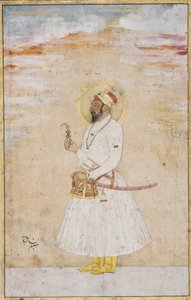 Azim us Shan Bahadur，1720（不透明wc＆黄金在纸上） 作者 印度学校