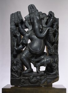 Ganesha（白云母黑云母片岩） 作者 印度学校