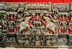 Gata Lakshmi，好运和丰盈女神（木头）